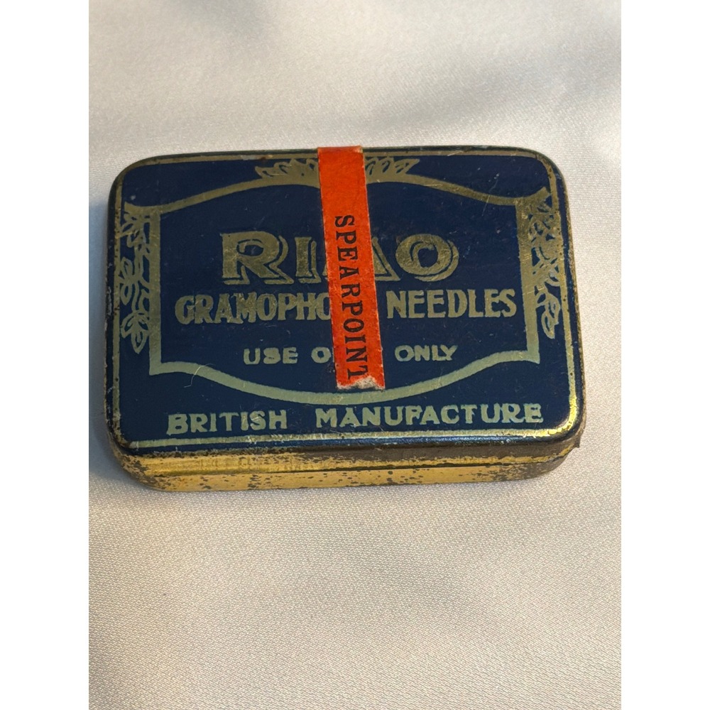 Vintage 1920s Rialto Spearpoint Gramophone Needle Tin British Made with Needles